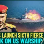 Houthi missile strike targeting the Red Sea with rising regional tensions.