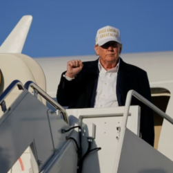 President Donald Trump defends accepting a Boeing 747-8 aircraft from Qatar as a potential replacement for Air Force One.