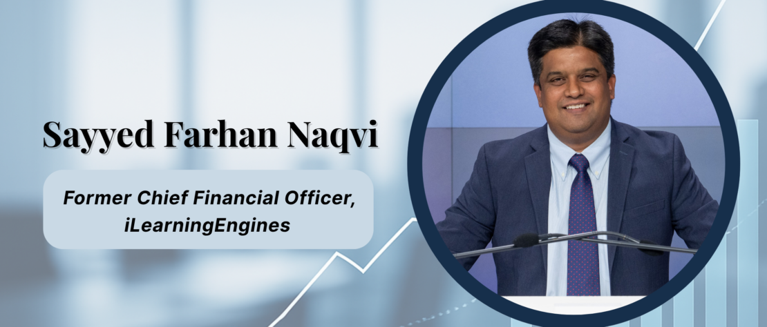 Farhan Naqvi at an executive summit on AI and Financial Strategy, 2023.