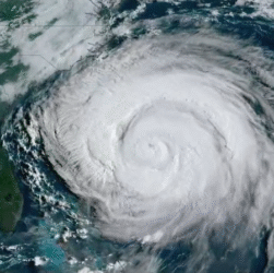 Satellite imagery captures Hurricane Erin, the first hurricane of the 2025 Atlantic season, churning over the Atlantic Ocean.