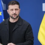 Ukrainian President Volodymyr Zelensky speaking during a press briefing as the US proposes a new Russia-Ukraine peace plan.