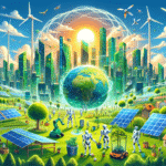 Young global innovators collaborating on sustainable technology solutions to support a greener and digitally advanced future.