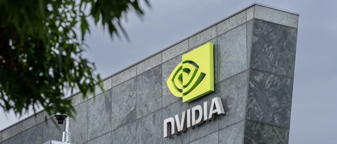 Jensen Huang presenting Nvidia’s record earnings and rising demand for Blackwell AI chips
