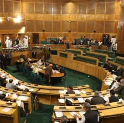 Jammu and Kashmir Legislative Assembly building where the Speaker is set to administer the oath to two newly elected MLAs