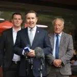 Health Minister Mark Butler and Senator Jane Hume discussing Australia’s migration policies during a Sunrise TV interview on 21 November 2025