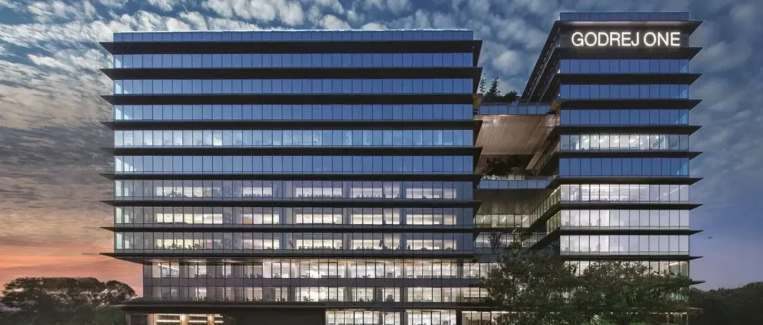 Godrej Properties signage outside a real estate project, representing the company’s new 75-acre land acquisition in Nagpur.