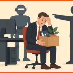 HP Inc. office building with employees leaving, representing job cuts amid AI restructuring