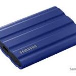 Samsung T7 Resurrected Portable SSD with 100% recycled aluminum body and compact eco-friendly design