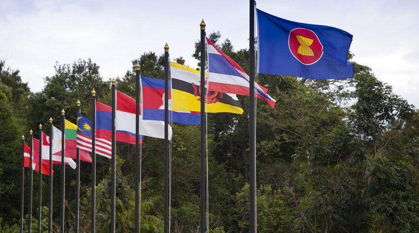 ASEAN Secretary-General Dr. Kao Kim Hourn delivering pre-recorded remarks at the Asia Pacific Regional Workshop on Arms Regulation and Security Cooperation in Phnom Penh, Cambodia