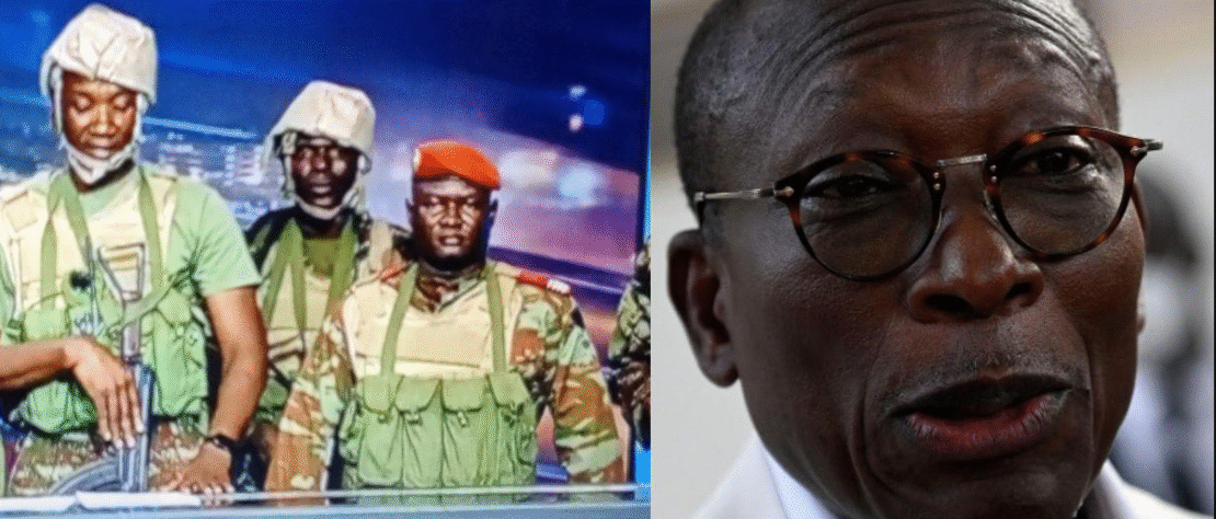 Benin President Patrice Talon addresses the nation on live television after loyalist troops thwart an attempted military coup in Cotonou, December 2025.