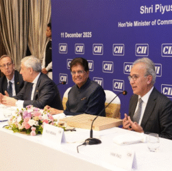 Piyush Goyal and Italy’s Deputy Prime Minister Antonio Tajani during a bilateral meeting to strengthen India-Italy economic and strategic cooperation