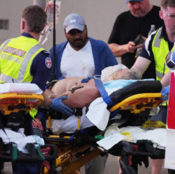 Police at Bondi Beach after deadly shooting during Hanukkah celebration.