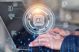 A small business team using modern digital tools such as laptops, cloud dashboards, and AI analytics to improve productivity and business growth.