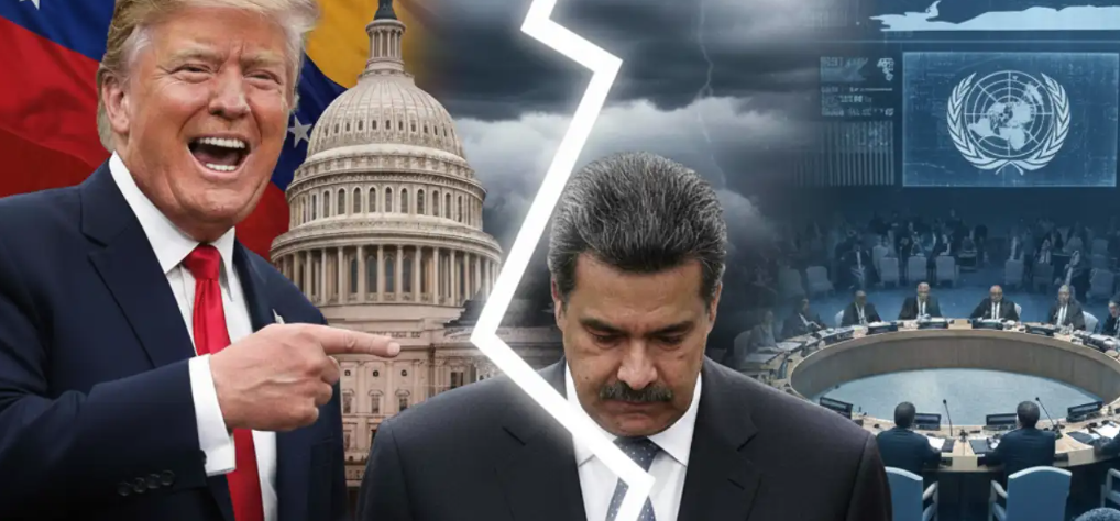 Map showing the geopolitical tensions between the US and Venezuela highlighting key locations and events from 1999 to 2026.