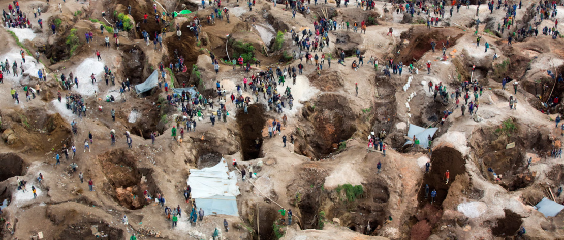 Rescue workers and local residents search for survivors after a deadly landslide at the Rubaya coltan mine in eastern Democratic Republic of Congo.
