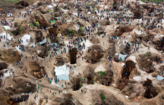 Rescue workers and local residents search for survivors after a deadly landslide at the Rubaya coltan mine in eastern Democratic Republic of Congo.